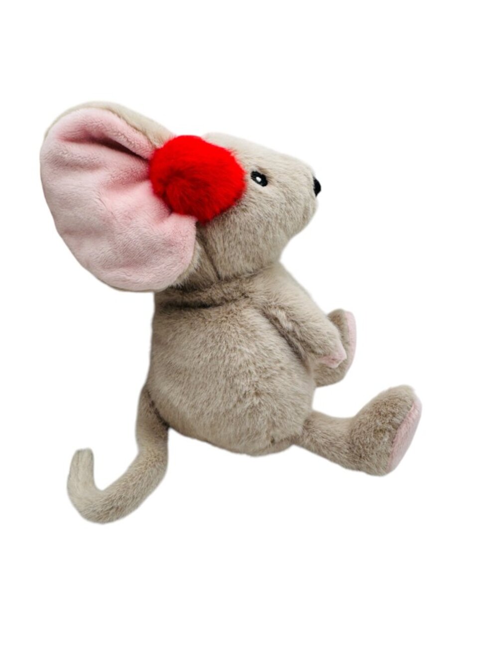 Gigglescape Plush Mouse Toy With Red Earmuffs For Ages 1+ - Picture 2 of 5